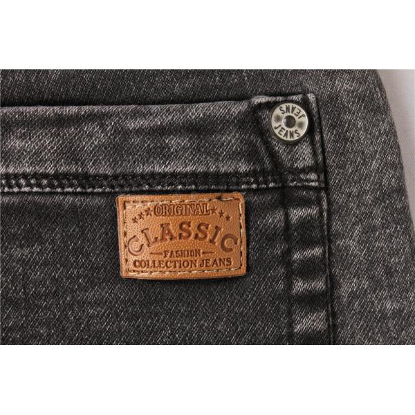 Black Washed Men's Denim Half Pants Mens Elastic Waist Jean Shorts
