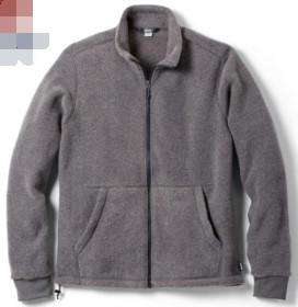 Windproof Mens Polar Fleece Jacket , Yarn Dyed Mens Fleece Lined Coat