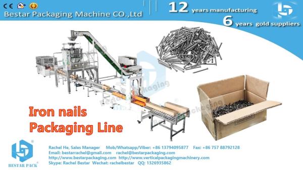 Screw nails hardware packaging solution (Bestar) automatic weighing and filling box packing machine