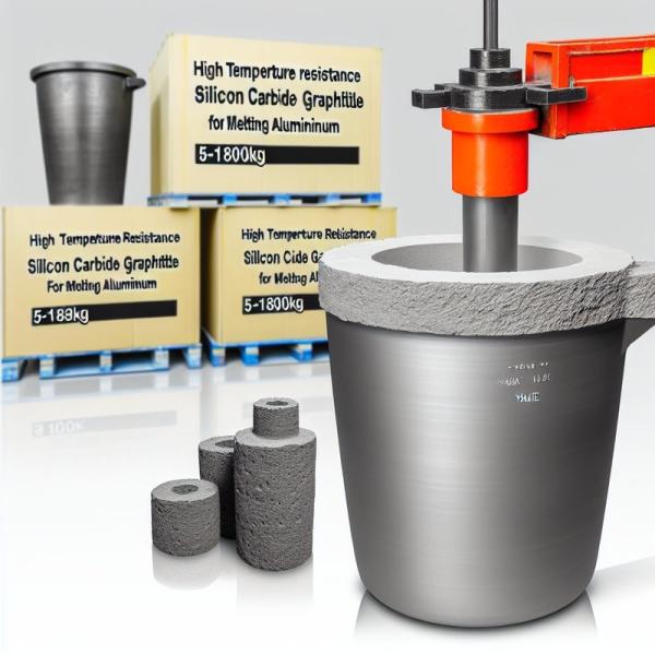 High Temperature Resistance Silicon Carbide Graphite Crucible for Melting Aluminum 5-1800kg Long Lasting Performance