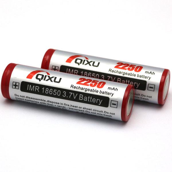 NEWEST QIXU IMR 18650 2250mAh 3.7V High Drain LiMn Battery(button Top)