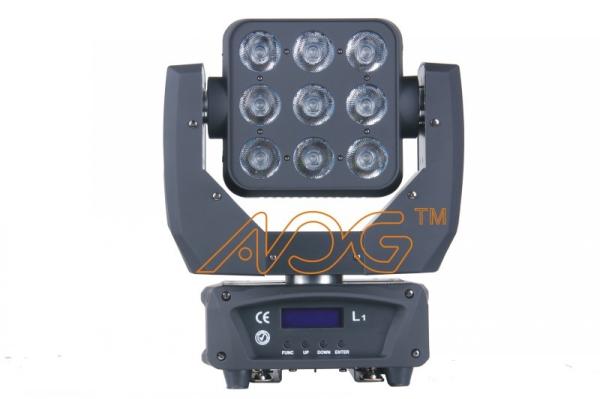 12 Watt LED Matrix Beam Moving Head Light 9 / 18 / 50 DMX 512 Channels