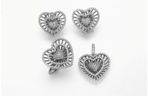 A joia da prata 925 do AAA CZ ajustou 6.12g 925 Sterling Silver Earrings Set