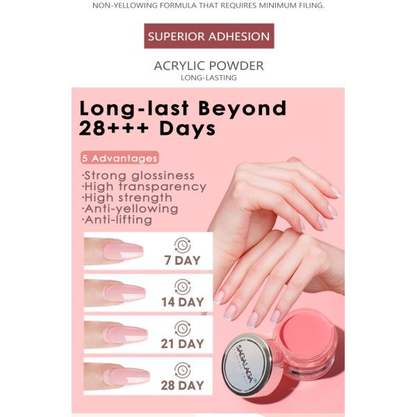 Private Label Glitter Color Acrylic Nail Powder 2 in 1 for Nail Salon Manicure Excellent Nail Art Effect Certificate MSDS