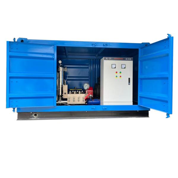 Máquina de chorro de agua montada en remolque 30 l/min-85 l/min para limpieza industrial