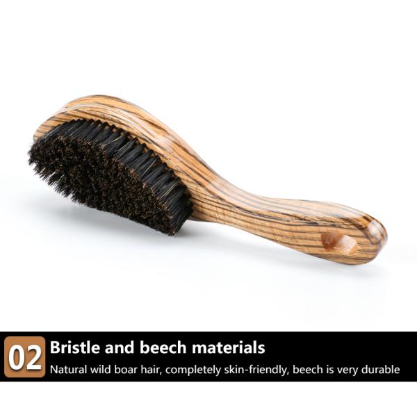 Long Handle Laser Hard Waves Brush For Men Private Label Custom Logo