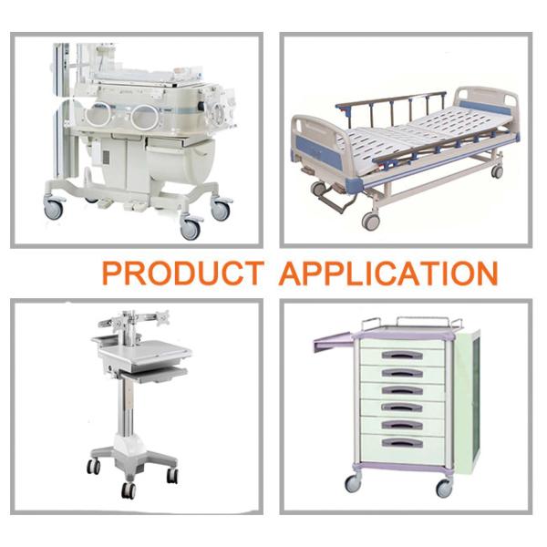Колеса рицинуса полиуретана 5 дюймов двойные для оборудования вагонетки медицинского
