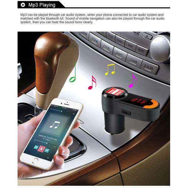 Universal Smartphone Charger / Bluetooth Car Stereo Adapter 30*30*62mm