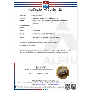 Shenzhen Zijiang Electronics Co., Ltd. Certifications