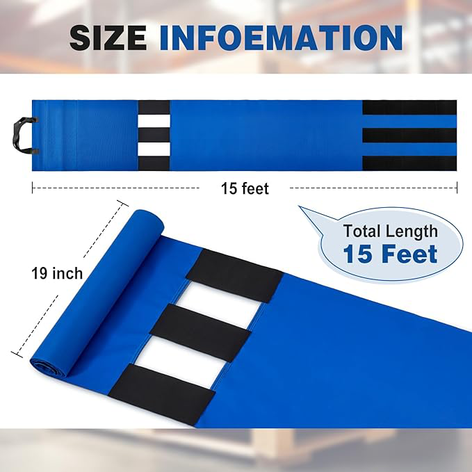 DANSKY Custom Size Hook and Loop Reusable Pallet Stretch Storage Wrap Strap Pallet Cargo Straps Reusable Black Pallet Wrap