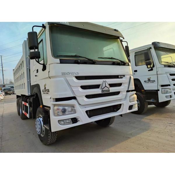 6×4 Front Lifting Style Dump Truck 351-450HP Secondhand Sinotruck HOWO 10wheeler White