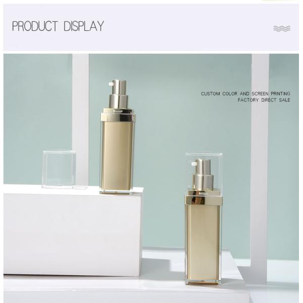 30ml Empty Acrylic Square Airless Pump Bottle For Cream Lotion Serum Foundation