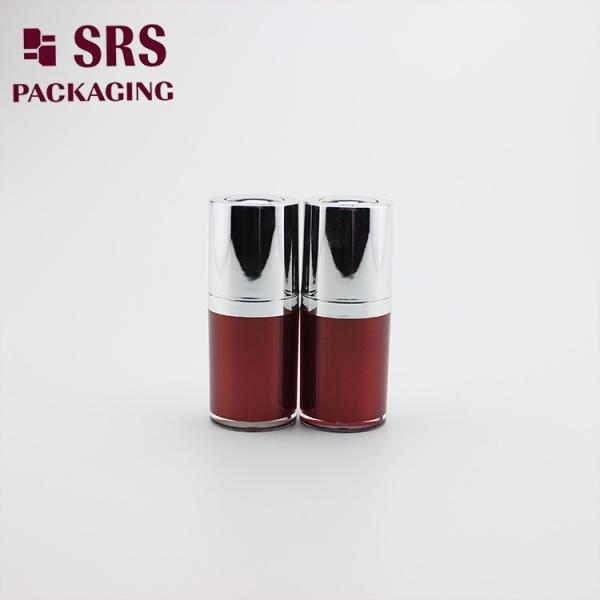 A020 airless bottle manufacturer 15ml painted red color acrylic screw up lids bottle