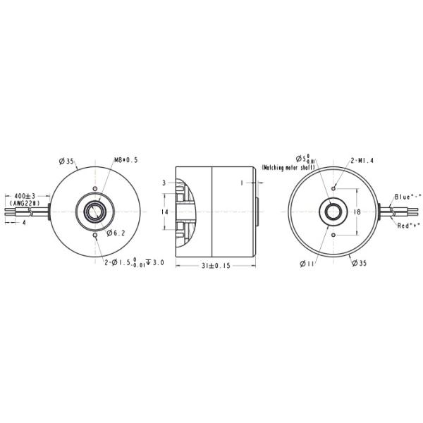 700S DC Motor Brake Electromagnetic 92.7mH Coil Inductance 16.0 K/W Resistance