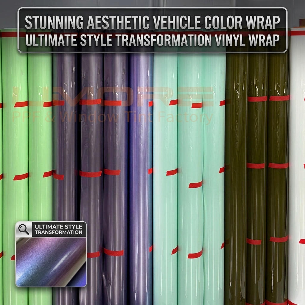 Premium Car Body Wrap Film Anti Scratch Vinyl Color Change Wrap Film