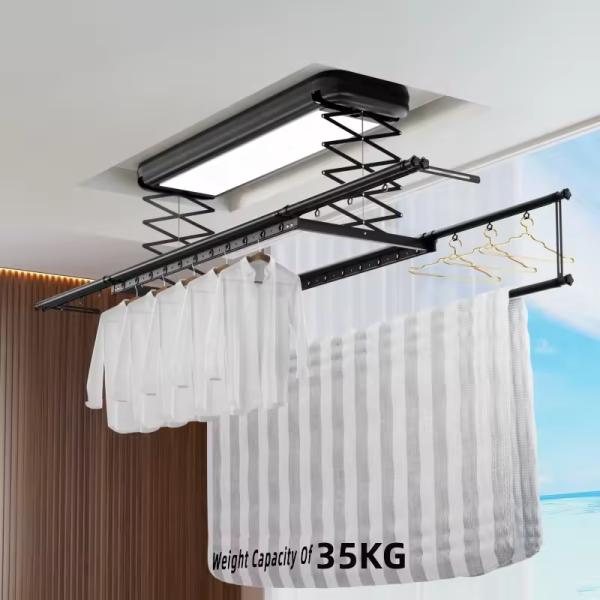 Steel Tube Stand Laundry Clothes Folding Hangers Electric Drying Rack