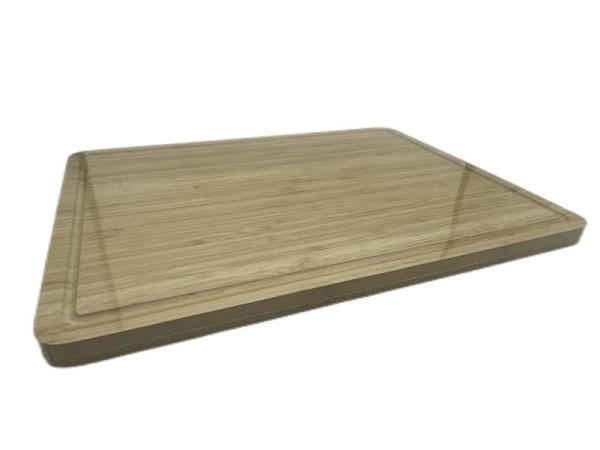 Tábua de corte de madeira de bambu personalizada para cozinha quente Tábuas de corte de madeira com sulco