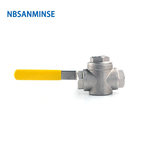 Vávula de bola de alta presión hidráulica de 3 maneras línea del tubo de petróleo y gas del acero inoxidable SS316 del EXTRANJERO CF8M3K-1 de 1 pulgada 1000psi