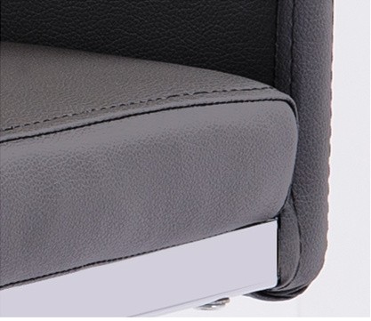 Modern Leather Dining Chairs Metal Legs With Stainless Steel Frame