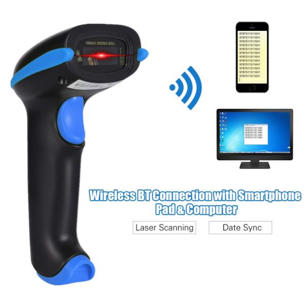 Wireless Bluetooth Barcode Scanner Handheld 2D Qr Barcode Scanner For Inventory
