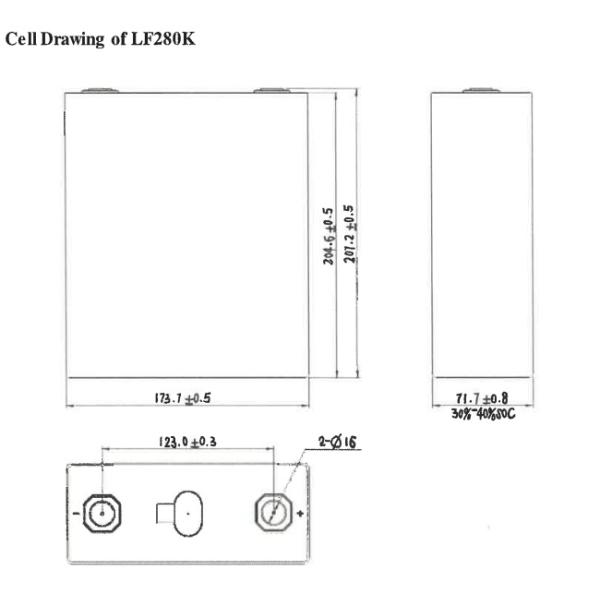 EVE LF280K 3.2V 280Ah LiFePO4 аккумуляторная батарея Новый класс A Призматическая батарея LFP