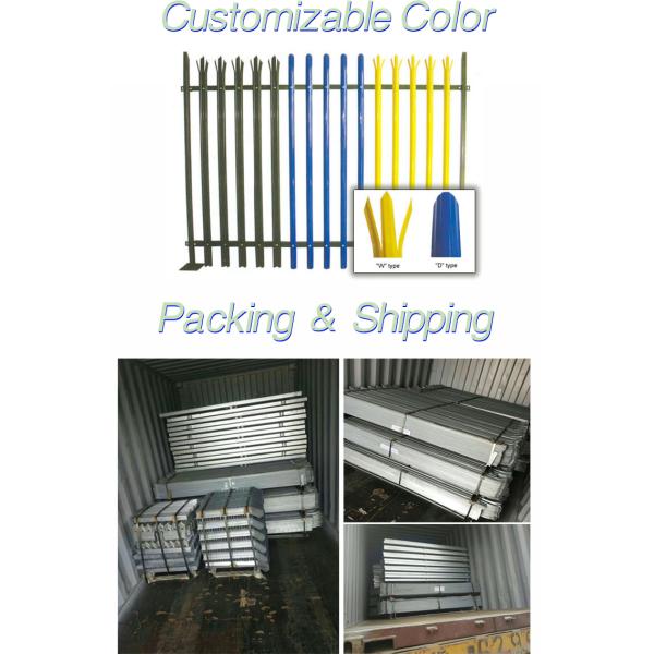 Европейский палисад стали 0.5m стиля высокий гальванизированный ограждая для дороги и железной дороги