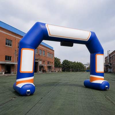 Custom Commercial Inflatable Marathon Finish Arch with Sponsor Panels Stable Base and Full Color Printing