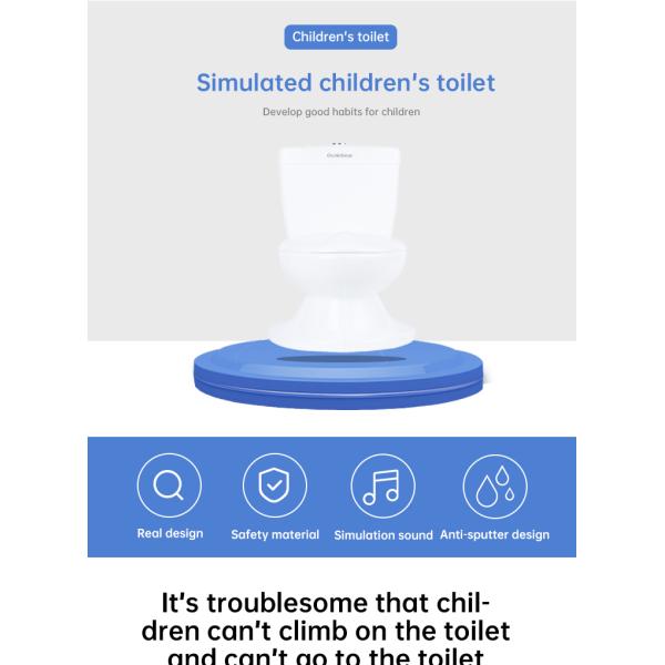 Print Pattern White Plastic Baby Toilet Potty with EN71 Test