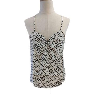 Leopard Print Spaghetti Straps For Summer Women'S 100% Viscose