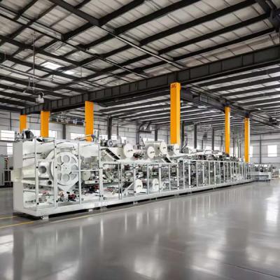 Ligne de production de couches pour adultes à grande vitesse 250-400 pièces/min Système intelligent