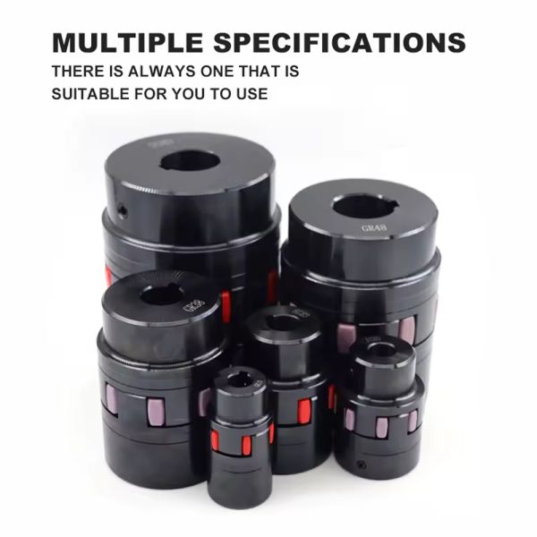 High-Torque Spline Shaft Coupling with Nylon Sleeve for 8mm ~ 25mm Bore Diameter Flexible Motor Coupling