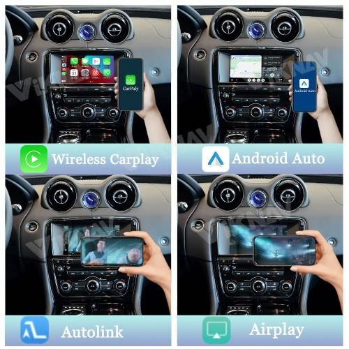 Boîte d'interface Viknav Linux pour Jaguar XJ XJL 2010-2018 avec le jeu de voiture sans fil