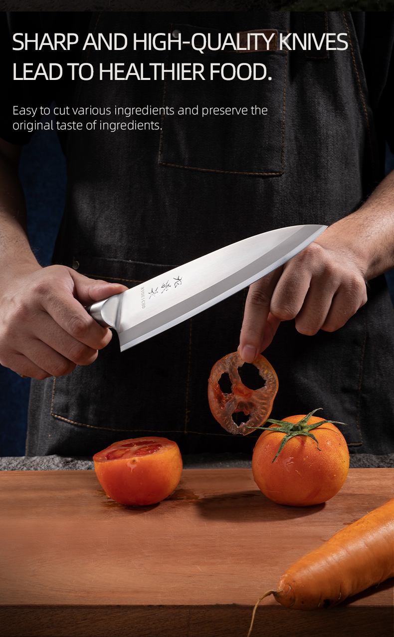 S42025 High Nitrogen Stainless Steel Gyuto Knife Hand-Forged Japanese Style Chef’s Knife