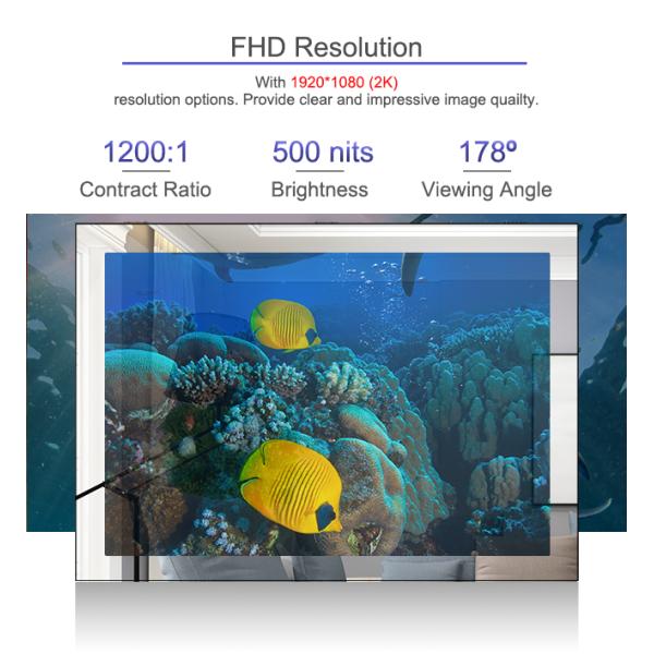 Non Touch Mirror lCD Screen For Advertisement Fans Cooling Waterproof Semi Outdoor