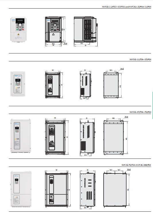 380V Three Phase VFD Inverter 2.2KW 45KW 55KW 75KW 90KW 110KW 132KW 160KW
