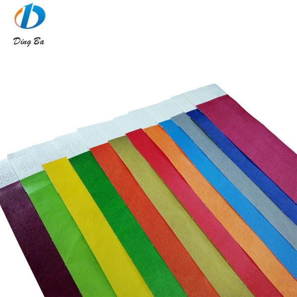 3/4 inch Plain No Logo Paper Bracelets Tyvek Wristband Essential Bangles Jewelry Type