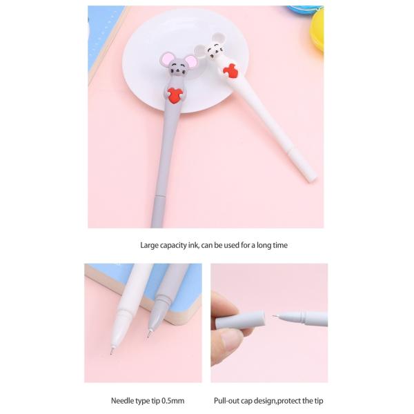 Creative Cartoon Little Mouse Silicone Gel Pen 0.5mm Needle Tube Neutral Pen