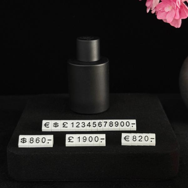 Sturdy High Contrast Stable Triangular 5x3mm Mini Price Tag Cubes for Elegant Jewellery Display