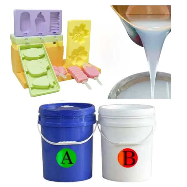 LSR Transparent Platinum Cure Liquid Silicone 0-50 Shore A 1:1 for Food Casting Chocolate Molds China Factory Supplier