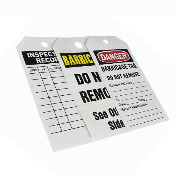 Plastic Tag Vinyl Rectangle Waterproof Durable Indoor Outdoor Safety Tag