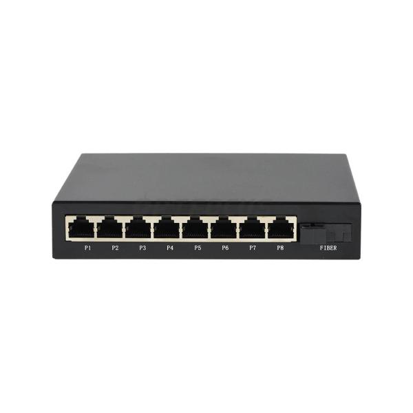 fiber ethernet 10/100/1000Mbps 8 ports 1 SC 20km L2 fiber switch for cctv