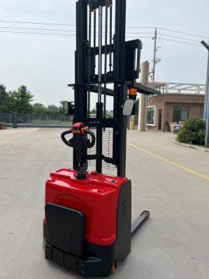 2.2kw Fully Electric Pallet Stacker Forklift 1ton Load Capacity Hydraulic Walkie Straddle Stacker