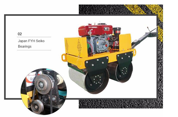 Paseo profesional detrás del solo rodillo de camino del tambor con la velocidad giratoria 3600rpm