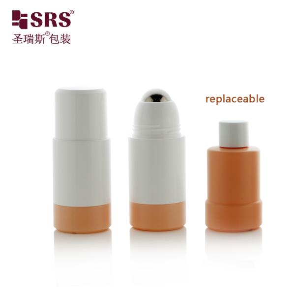 Refillable PP Roll On Bottle 50ml 75ml for Essential Oils and Deodorant