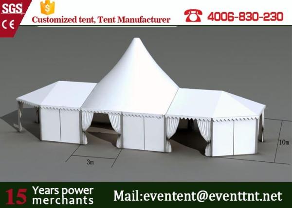 Folding Camping Tent White , High Peak Tension Tents With Roof Top Waterproof