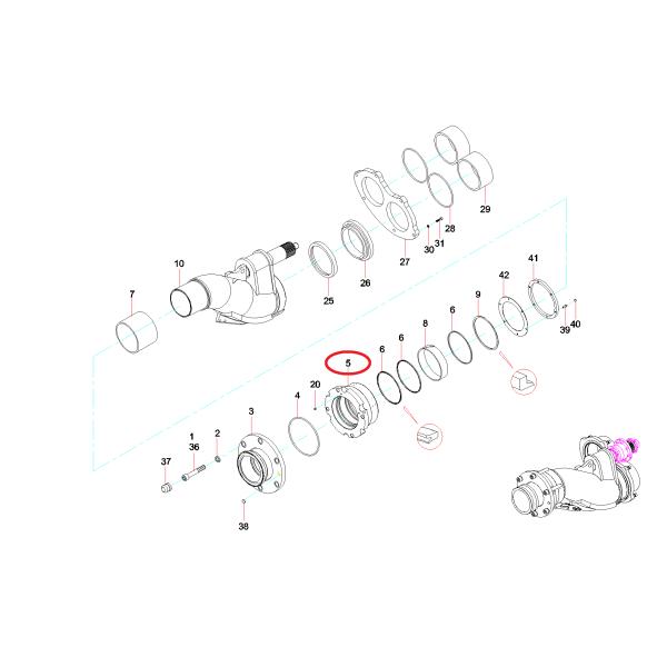 A820403000033 Concrete Pump Parts Bearing Holder 60C1816.4C-1 Flanged Bearing Housing