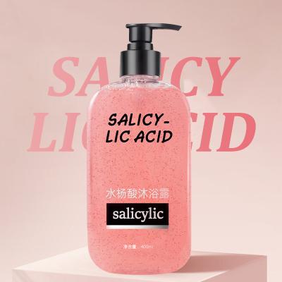 Lavage naturel de corps d'acide salicylique de gel de douche d'anti bouton pour l'acné arrière