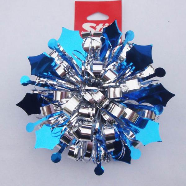Gold yellow 4Inch PET Firework fancy bows for wrapping paper , gift bags and tissue