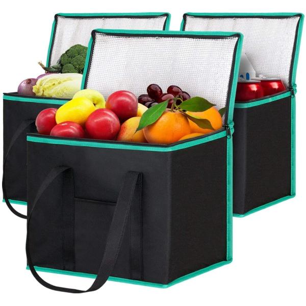 Custom Logo Insulated Tote Food Delivery Bag Customized Logo Solid Color Pattern Type