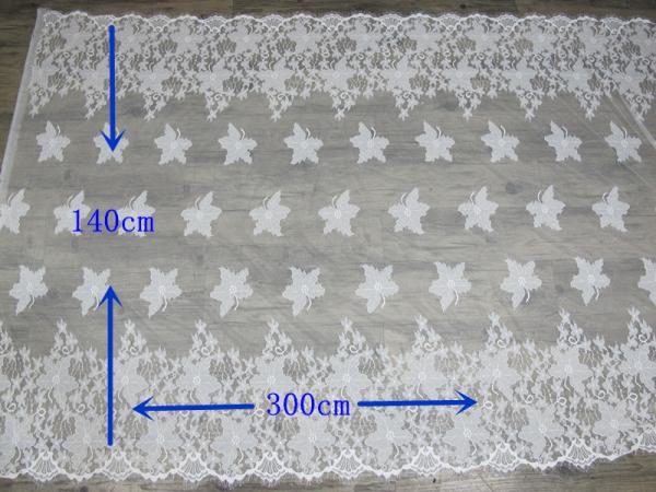 Cotton Eyelash Trim Embroidery Lace Fabric For Curtain And Clothing